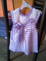 vestido morado para niña de 6 meses a dos años